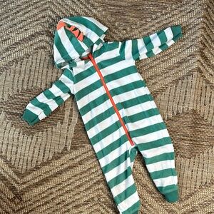 (5for$10) Fuzzy One Piece Dino Pj 12m Carters
